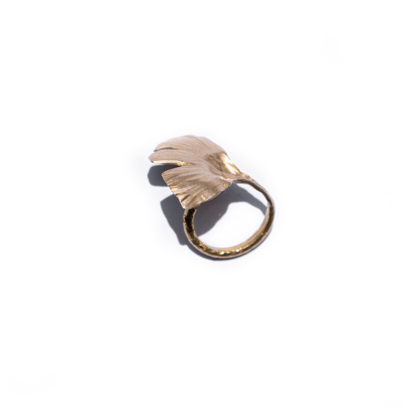 Anello Gingko Semplice